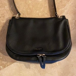 Henri Bendel black leather shoulder bag